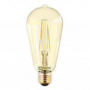 Лампа LED-deco-ST64 7Вт 230В Е27 3000К 630Лм золотистая IN HOME