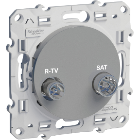 R-TV/SAT розетка - проходной розетка - алюминий