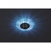 DK LD3 SL/WH+BL Светильник ЭРА декор cо светодиодной подсветкой( белый+голубой), прозрачный (50/140
