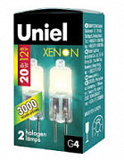 Лампа КГ JC-CL-X12/20/G4 2 шт картон UNIEL