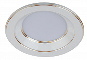 KL LED 15-5 WH/GD Светильник ЭРА светодиодный круглый "золотая окантовка" 5W 4000K, белый/золото d8
