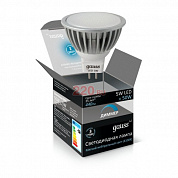 Лампа Gauss LED  MR16 5W GU5.3 AC220-240V 4100K диммируемая (1шт.)