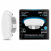 Лампа LED GX53 6W 4100K, Gauss-Elementary