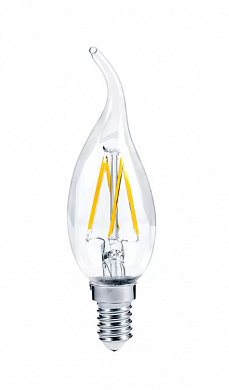Лампа LED-PREMIUM-СВЕЧА НА ВЕТРУ 5.0Вт 160-260В Е14 4000К 450Лм прозрачная ASD