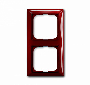 Рамка 2-постовая, серия Basic 55, foyer-красный