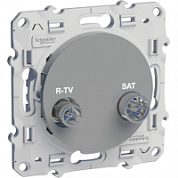 R-TV/SAT розетка - индивидуальная розетка - алюминий ODACE