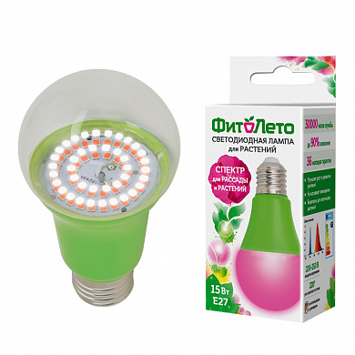 Лампа светодиодная для растений LED-A60-14W/SPSB/E27/CL PLP30WH TM Uniel