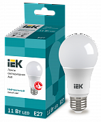 Лампа светодиодная  IEK ECO A60 шар 11Вт  4000K E27