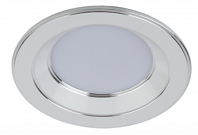 KL LED 15-5 WH/CH Светильник ЭРА светодиодный круглый "серебряная окантовка" 5W 4000K, белый/серебр