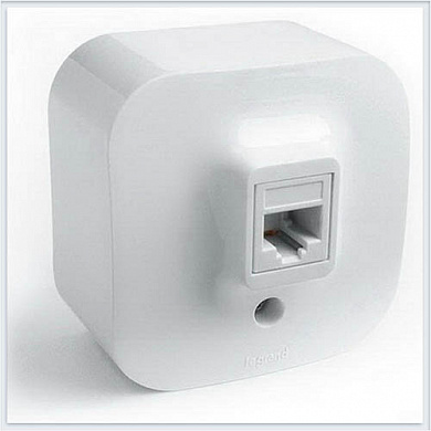 Розетка RJ11 белый, Legrand Quteo