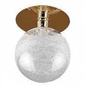 DK14 GD/WH Светильник ЭРА декор «стеклянный шар с паутиной» золото/прозрачный (50/400)