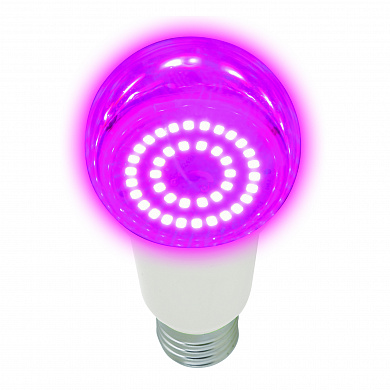Лампа светодиодная для растений LED-A60-15W/SPSB/E27/ CL PLP30GR