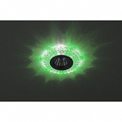 DK LD2 SL/GR+WH Светильник ЭРА декор cо светодиодной подсветкой (зеленый+белый), прозрачный (50/140