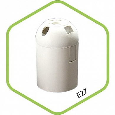 Электропатрон Е27-ПП пластиковый подвесной ASD ( Белый)