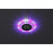DK LD2 SL/WH+PU Светильник ЭРА декор cо светодиодной подсветкой( белый+фиолетовый), прозрачный (50/