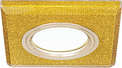 Светильник Gauss Mirror RR011 Квадрат. Кристал золото/Золото, Gu5.3 1/50